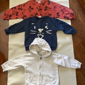 Zara Baby Toddler Sweatshirts Size 2-3, Bundle of 3